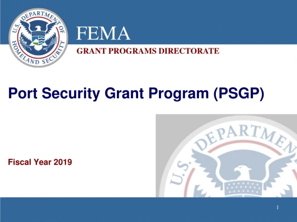 Port Security Grant Program (PSGP)