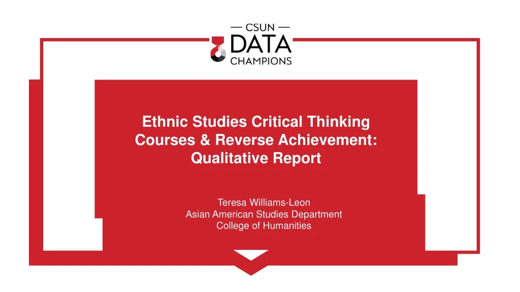 ethnic studies critical thinking courses reverse