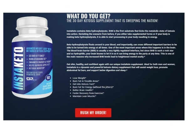 InstaKeto Diet Weight Loss Supplement Works?