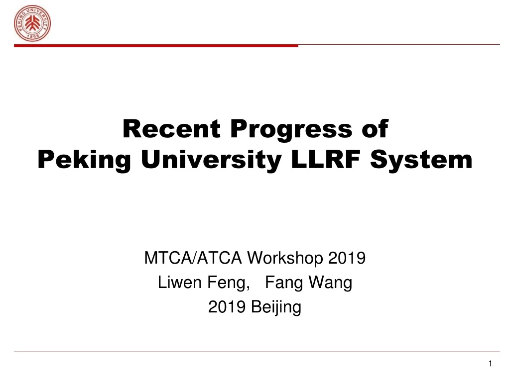 recent progress of peking university llrf system