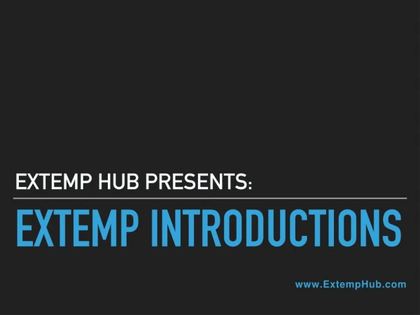 Extemp Introductions