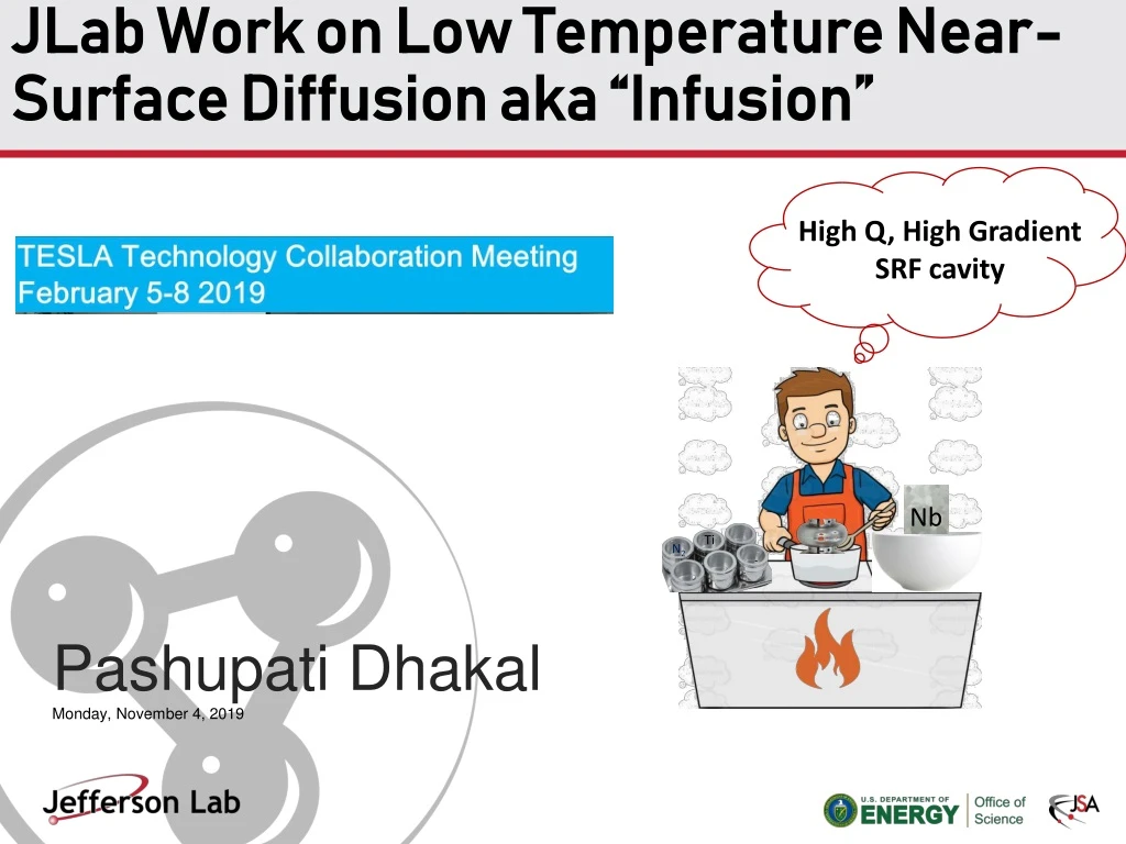 jlab work on l ow temperature near surface diffusion aka infusion