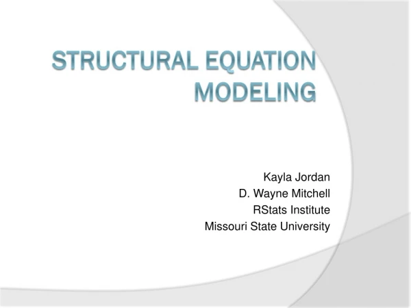 Structural Equation Modeling