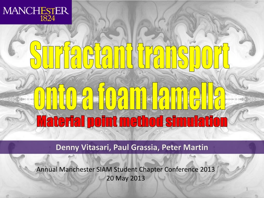 surfactant transport onto a foam lamella