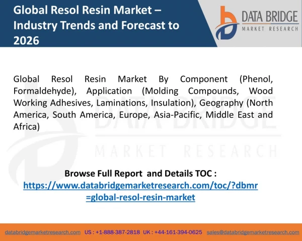Global Resol Resin Market – Industry Trends and Forecast to 2026