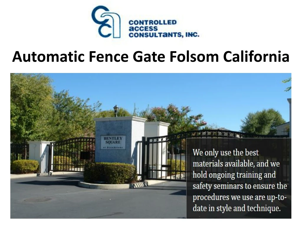 automatic fence gate folsom california