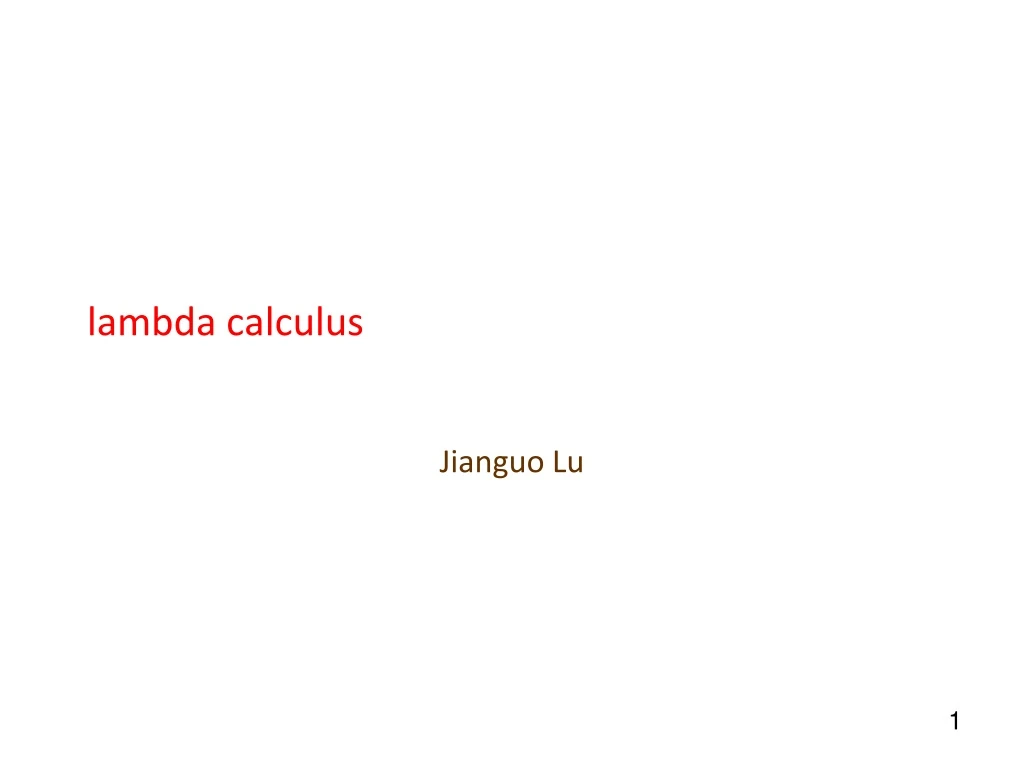 lambda calculus