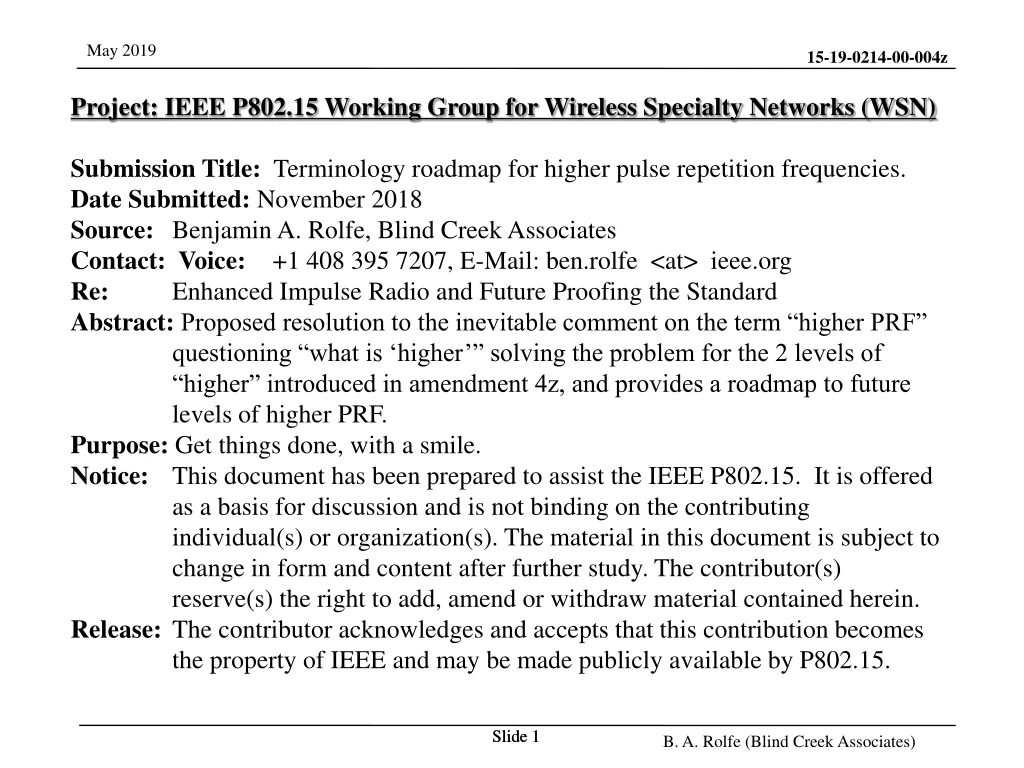 project ieee p802 15 working group for wireless