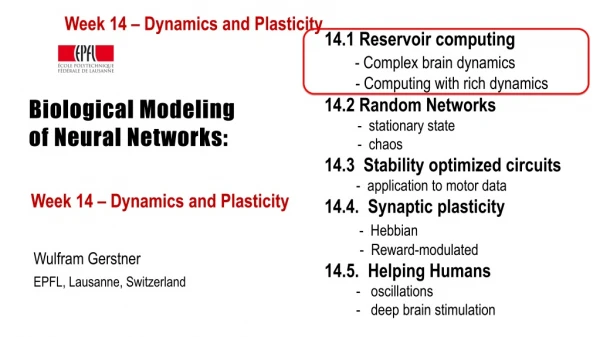 Biological Modeling of Neural Networks: