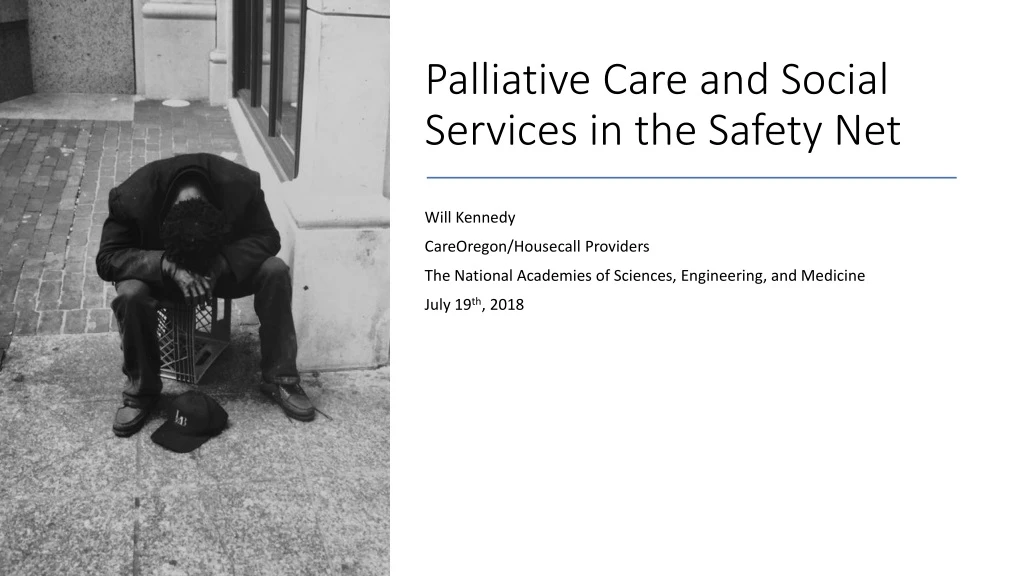 palliative care and social services in the safety net