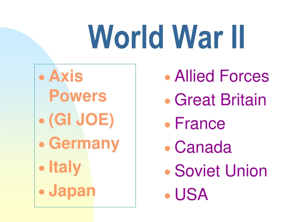 world war ii