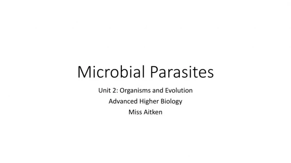Microbial Parasites