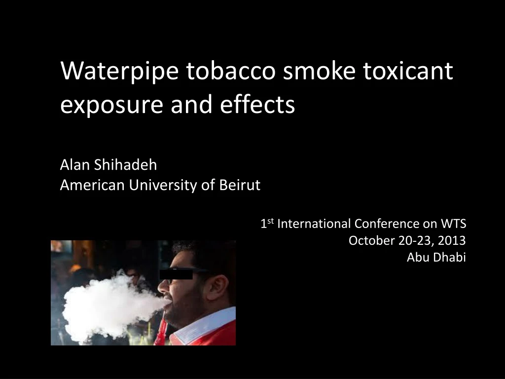 waterpipe tobacco smoke toxicant exposure