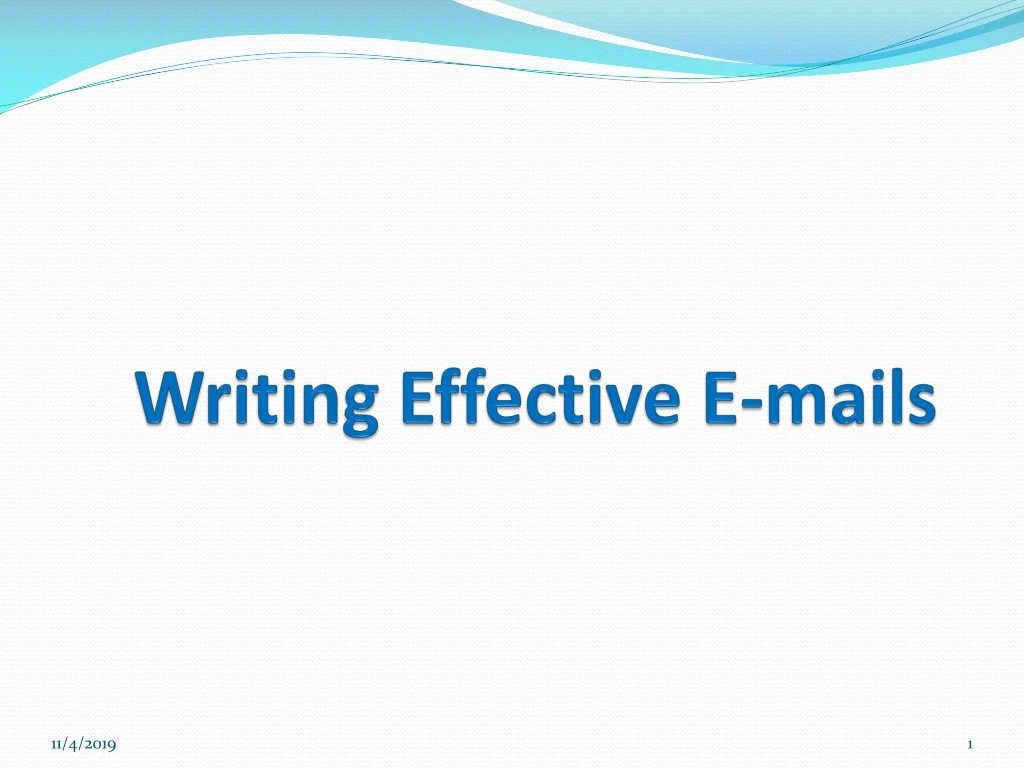writing effective e mails