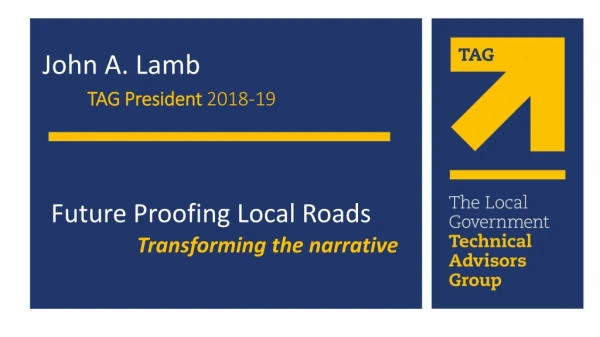 John A. Lamb TAG President 2018-19