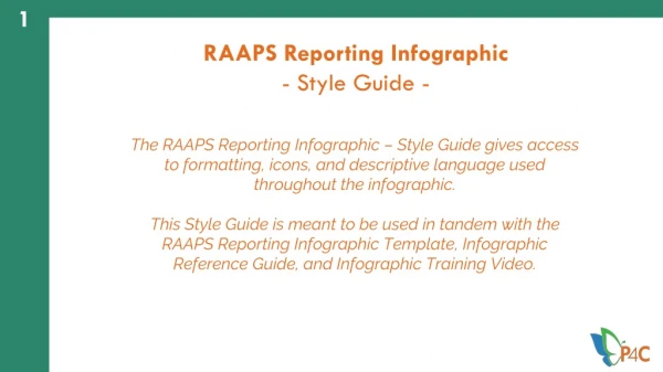 RAAPS Reporting Infographic - Style Guide -