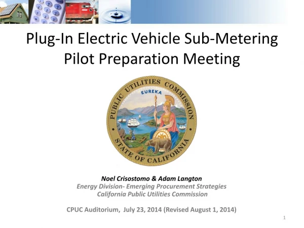 Noel Crisostomo &amp; Adam Langton Energy Division- Emerging Procurement Strategies