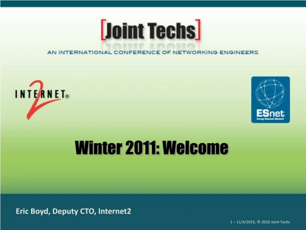 Winter 2011: Welcome