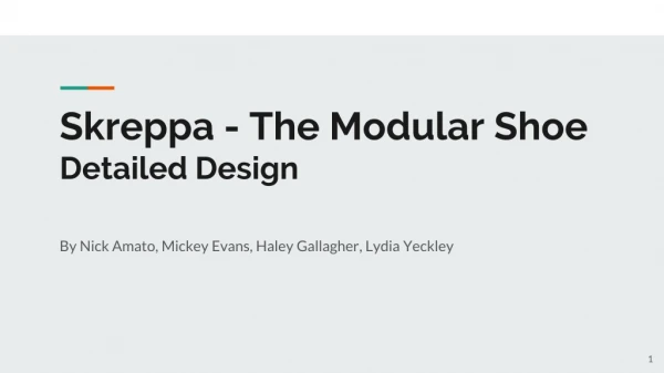 Skreppa - The Modular Shoe Detailed Design
