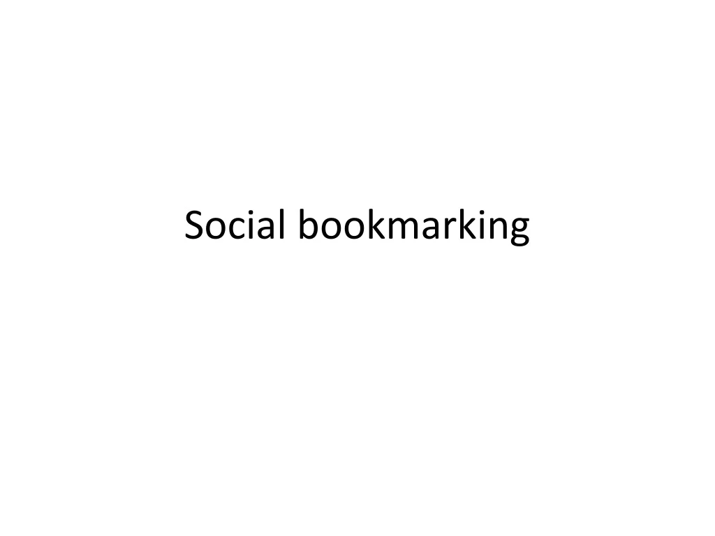 social bookmarking