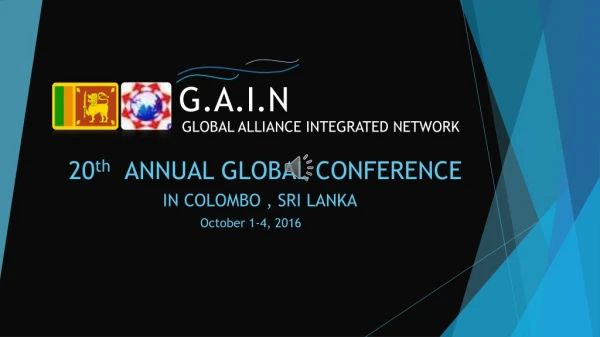 20 th ANNUAL GLOBAL CONFERENCE