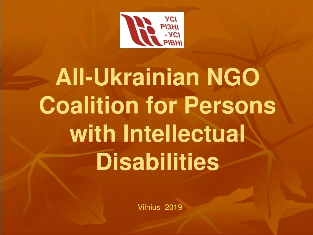 all ukrainian ngo coalition for persons with intellectual disabilities