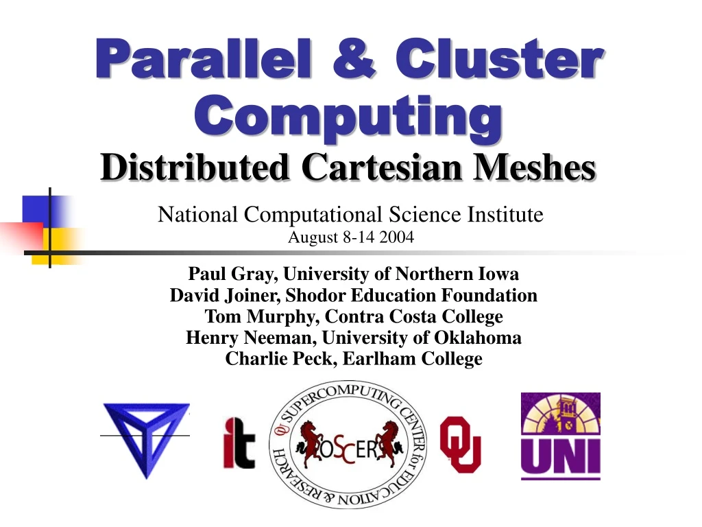 parallel cluster computing distributed cartesian meshes