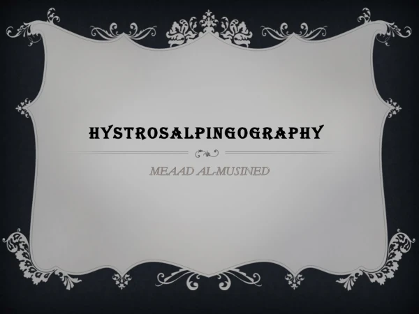 Hystrosalpingography