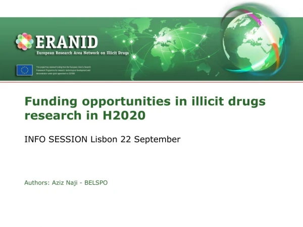 Funding opportunities in illicit drugs research in H2020