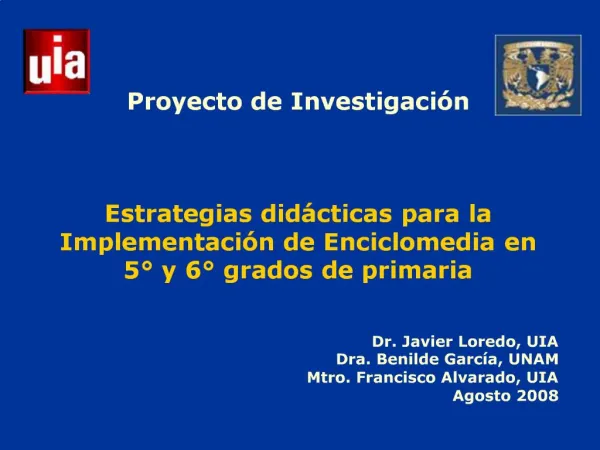 Proyecto de Investigaci n Estrategias did cticas para la Implementaci n de Enciclomedia en 5 y 6 grados de primaria