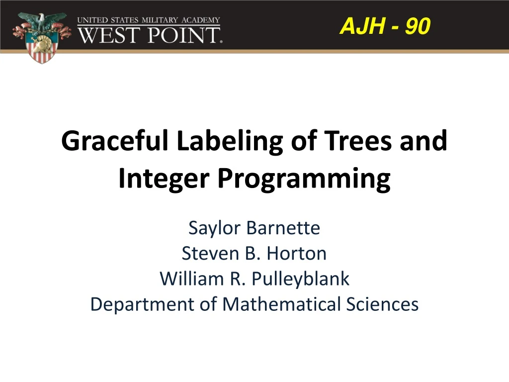 graceful labeling of trees and integer programming