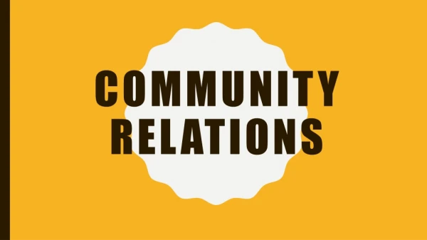 Community relations