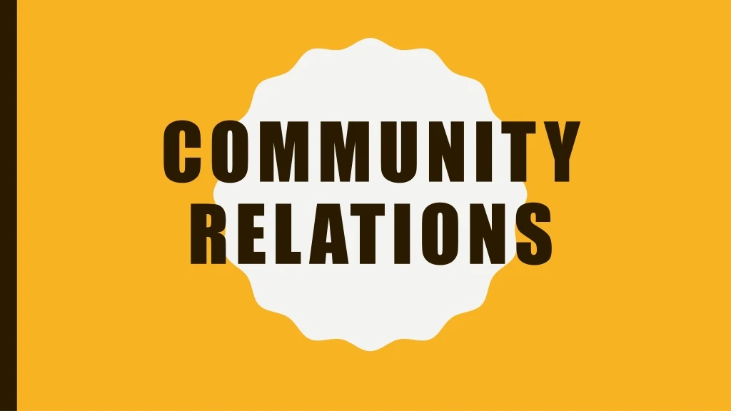 community relations