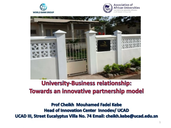 University-Business relationship: Towards an innovative partnership model