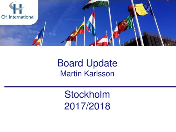 Board Update Martin Karlsson