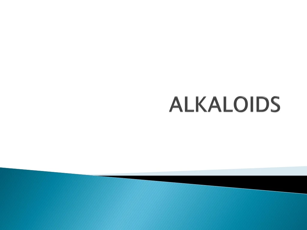 alkaloids