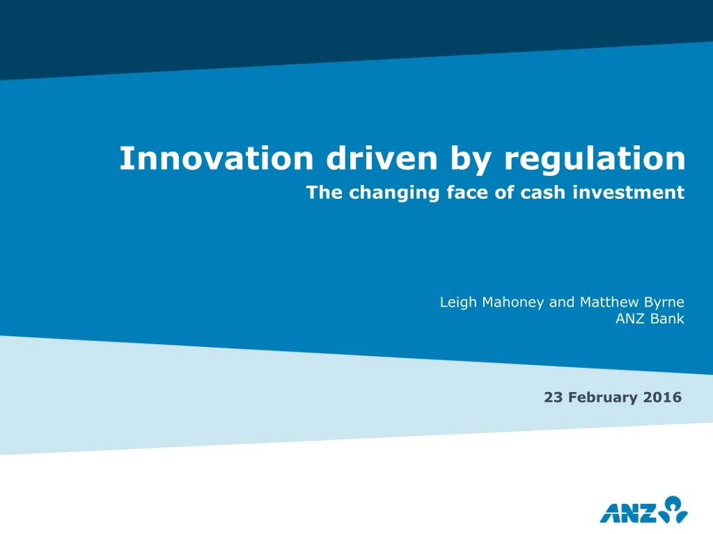 innovation driven by regulation
