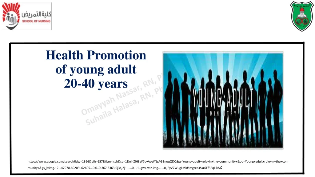 health promotion of young adult 20 40 years