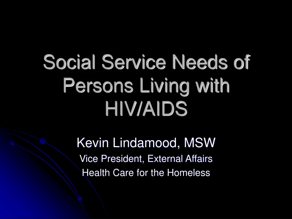 social service needs of persons living with hiv aids