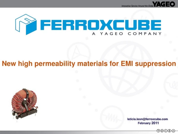 New high permeability materials for EMI suppression