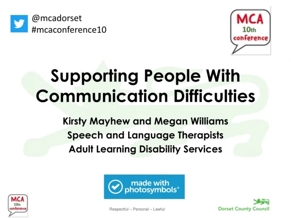 Supporting People With Communication Difficulties