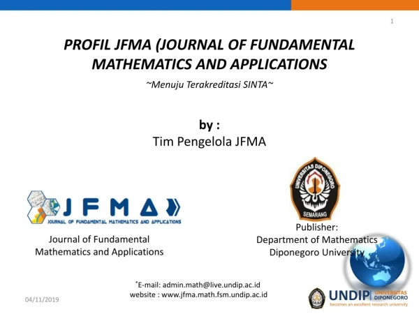 PROFIL JFMA (JOURNAL OF FUNDAMENTAL MATHEMATICS AND APPLICATIONS