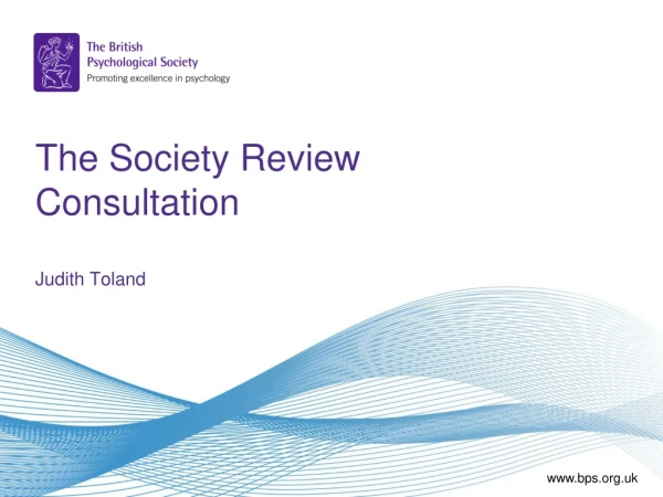 The Society Review Consultation Judith Toland