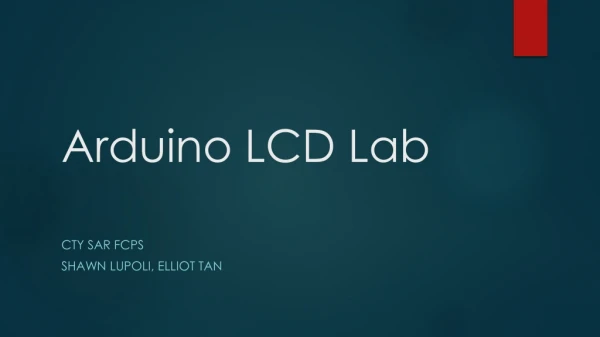 Arduino LCD Lab