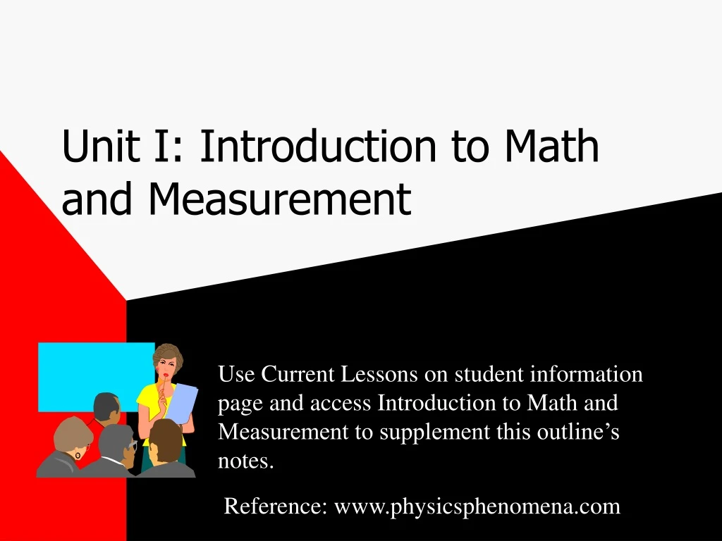 unit i introduction to math and measurement