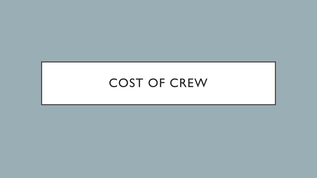 cost of crew
