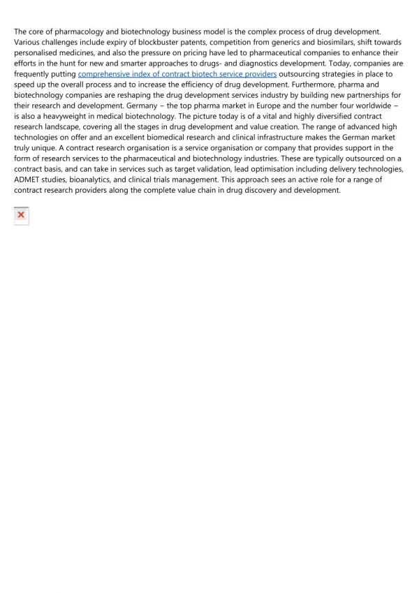 the core of pharmacology and biotechnology