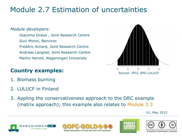 Module 2.7 Estimation of uncertainties