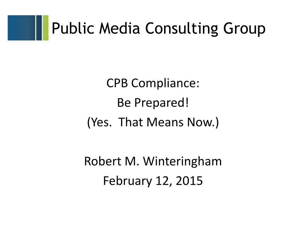 public media consulting group