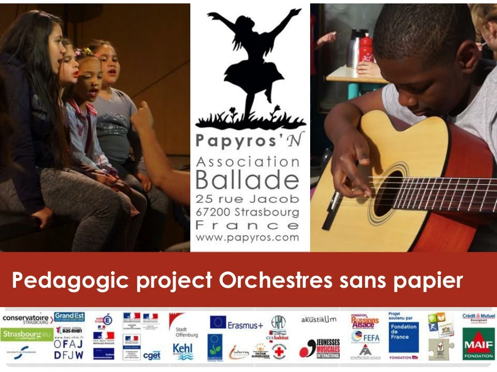pedagogic project orchestres sans papier